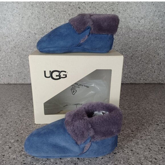 UGG Baby Infant Solvi Slip On Bootie Merino Wool Sheepskin Shoes 12-18 Months - Picture 2 of 7
